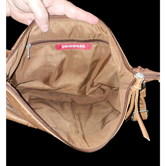 Unionbay brown faux leather crossbody bag - Picture 3 of 7